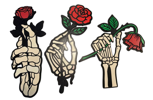 Rose Life Span (3 separate rose with skeleton)