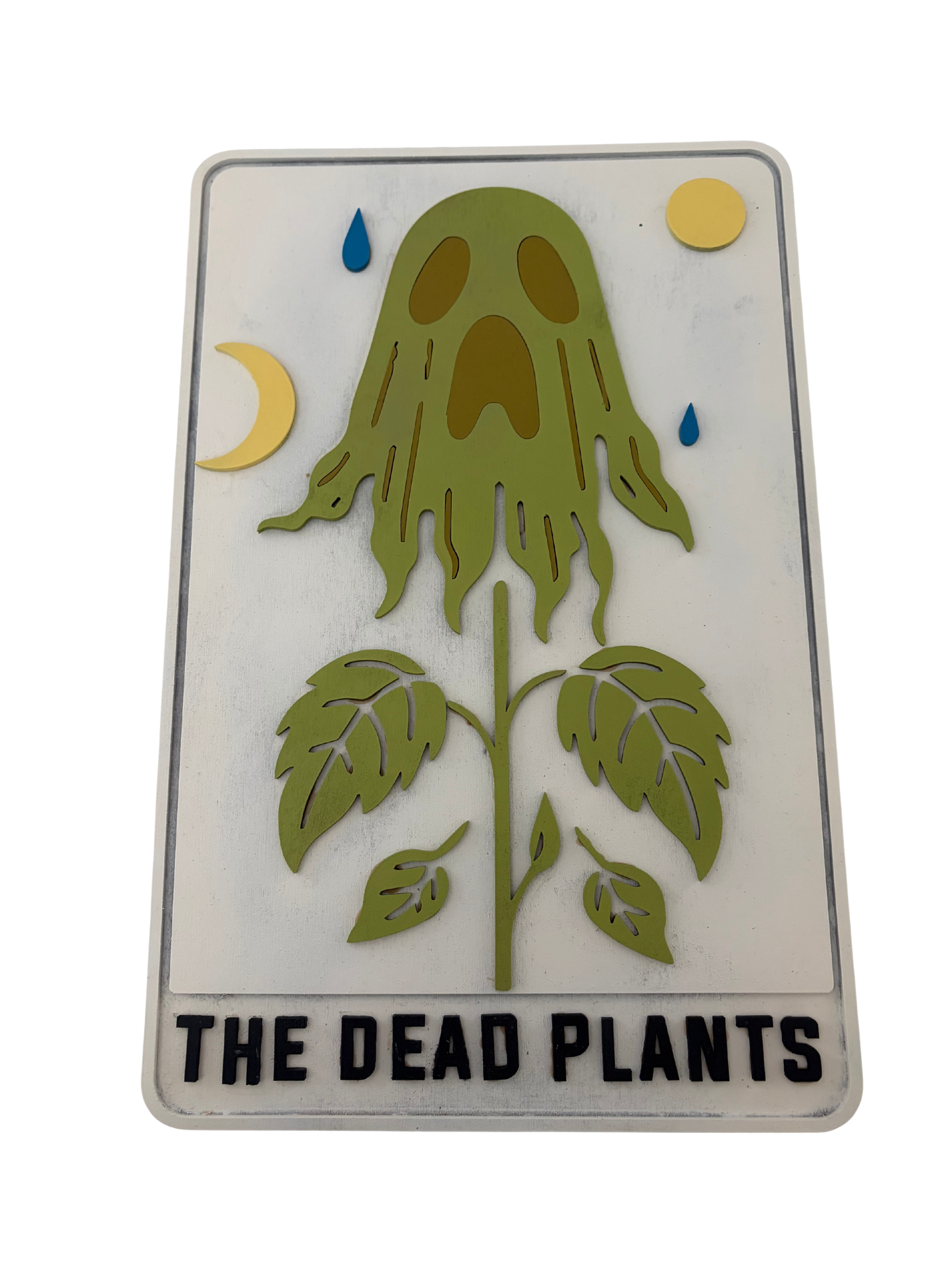 The Dead Plants Tarot Card 17” Wood Sign