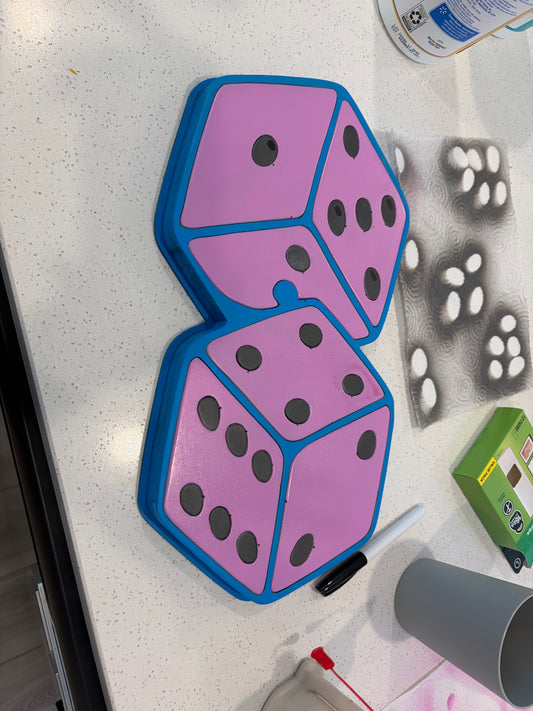 Dice wood Art