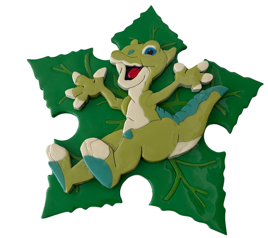 Ducky with Leaf Background 18”