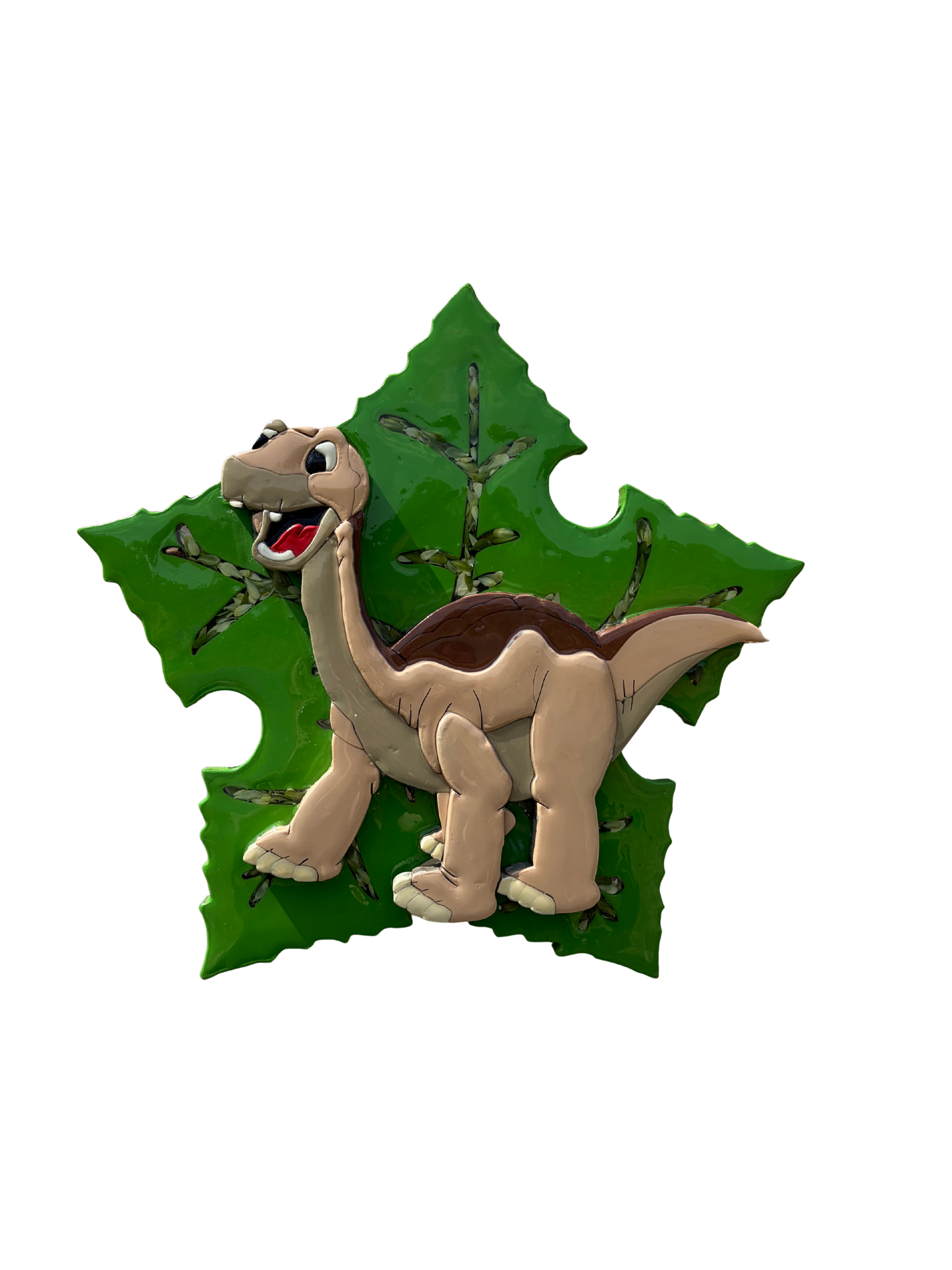 Little Foot with Leaf Background 18”